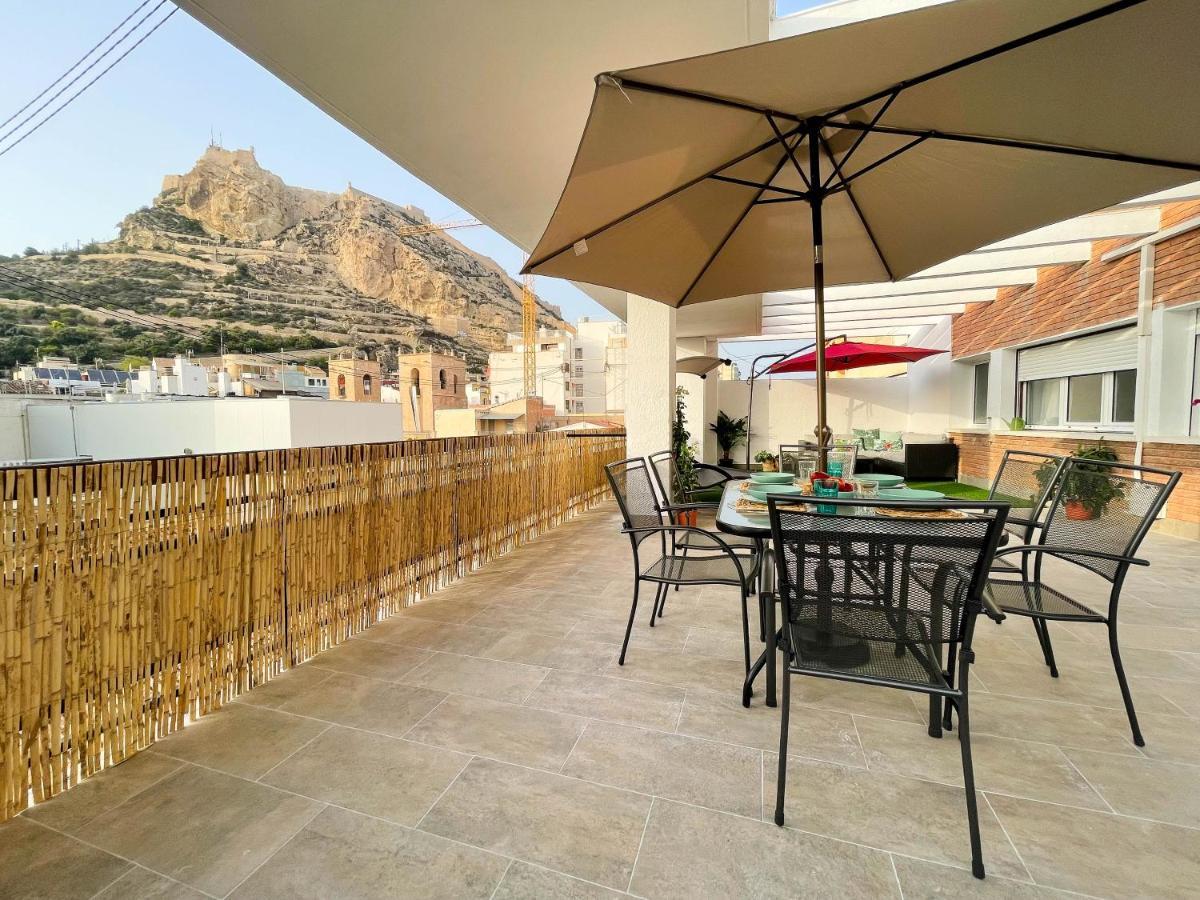 La Terraza. Vistas Al Castillo A 1 Min. De La Playa Аликанте Экстерьер фото